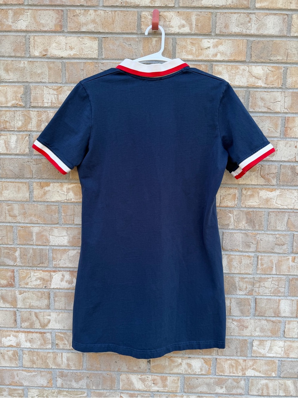 Tuckernuck Hutton Polo Mini Dress Size M Short Sleeve Navy Red & White Trim EUC - Picture 13 of 13